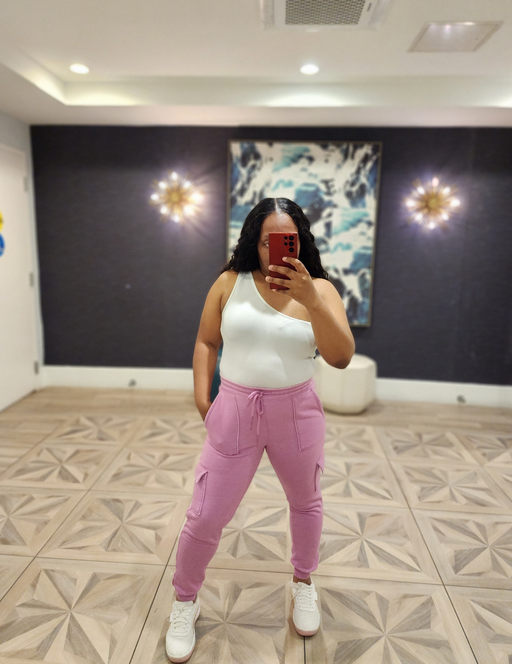 Butter Fleece Cargo Joggers | Orchid