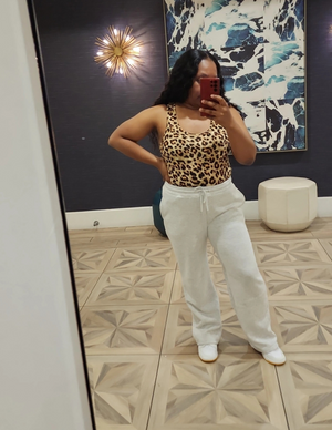 Butter Fleece Wide-Legged Pants | Ice Grey