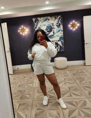 Butter Fleece Short Pants | Ice Grey