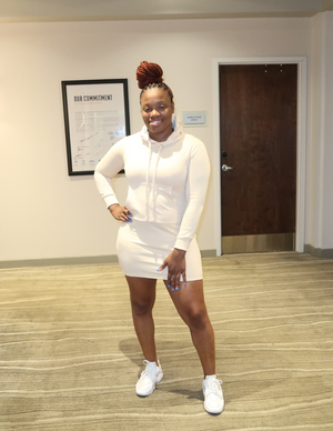 Butter Soft Hoodie Dress | White