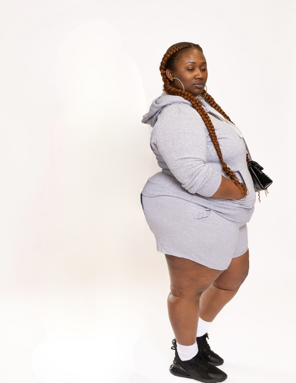 Curvy Sized High-Rise Paper bag Short Pants