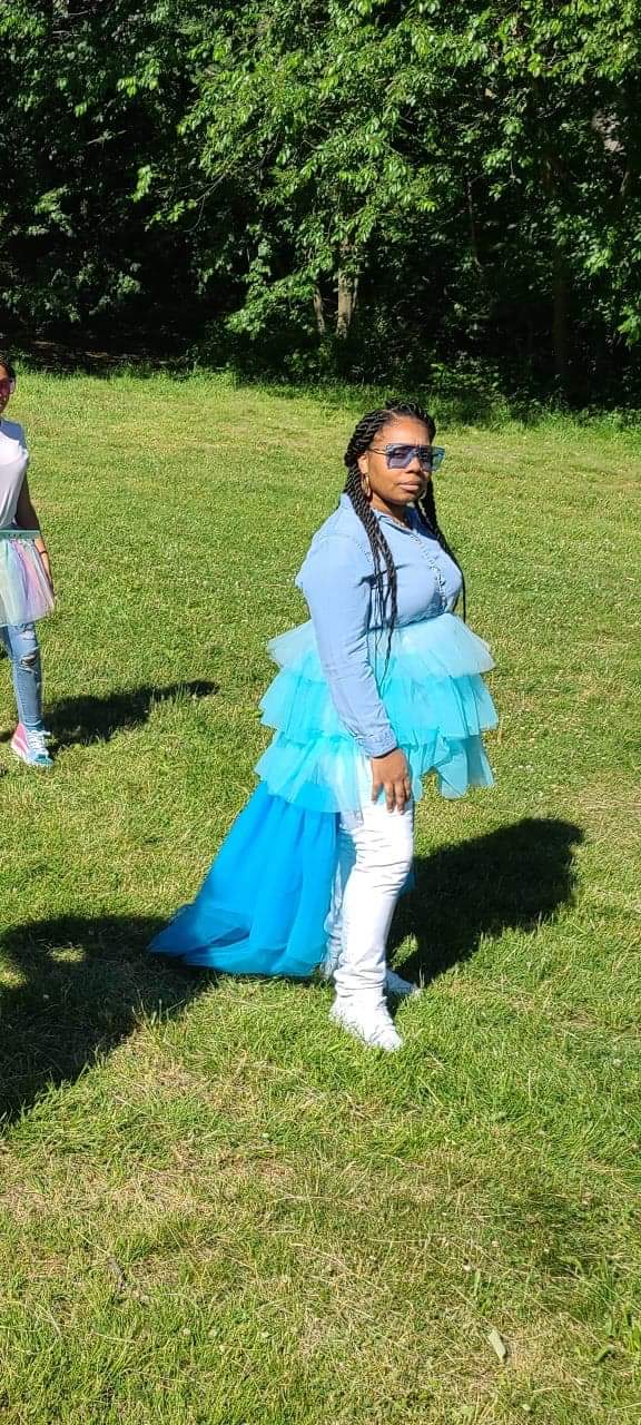 BLUE Ombre' Tulle Skirt